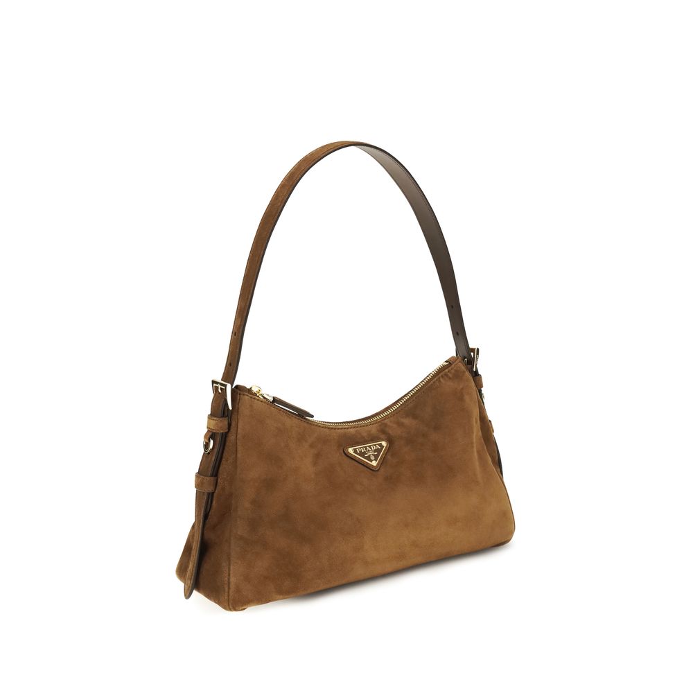 Prada Brown Calf Leather Shoulder Bag