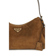 Prada Brown Calf Leather Shoulder Bag