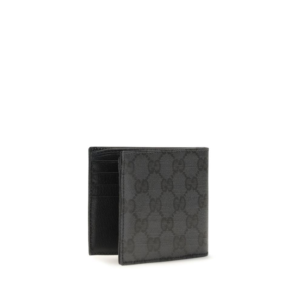 Gucci Black Fabric Bi-fold Wallet
