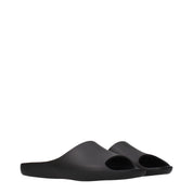 The Row Black Cotton Slippers