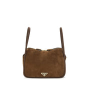 Prada Brown Suede and Leather Handbag