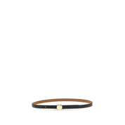 Tory Burch Black Calf Leather Regular Belt