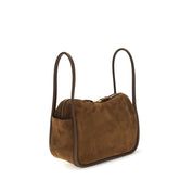 Prada Brown Suede and Leather Handbag