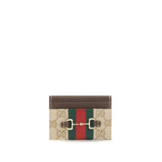 Gucci Beige GG Fabric Card Holder
