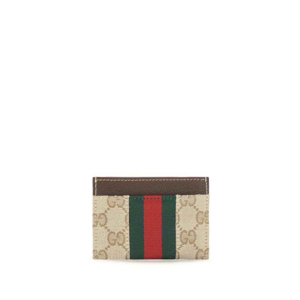 Gucci Beige GG Fabric Card Holder