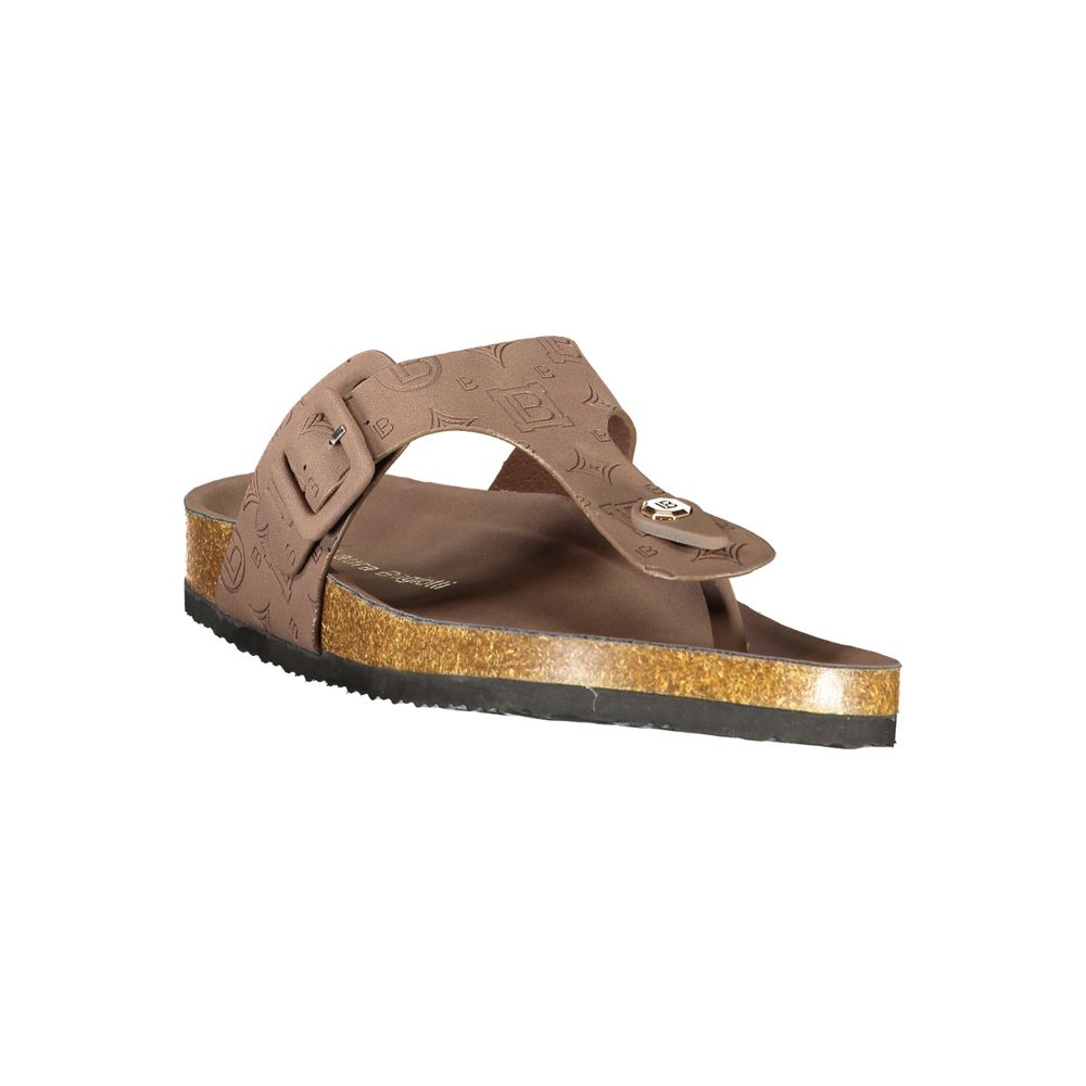 Laura Biagiotti Brown Polyurethane Sandals