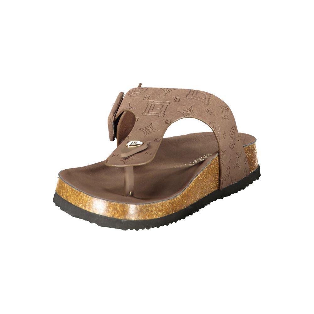 Laura Biagiotti Brown Polyurethane Sandals