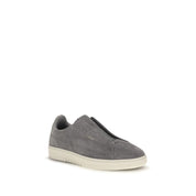Axel Arigato Gray Calf Leather Low Top Sneakers