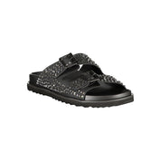 Laura Biagiotti Black Polyurethane Slippers
