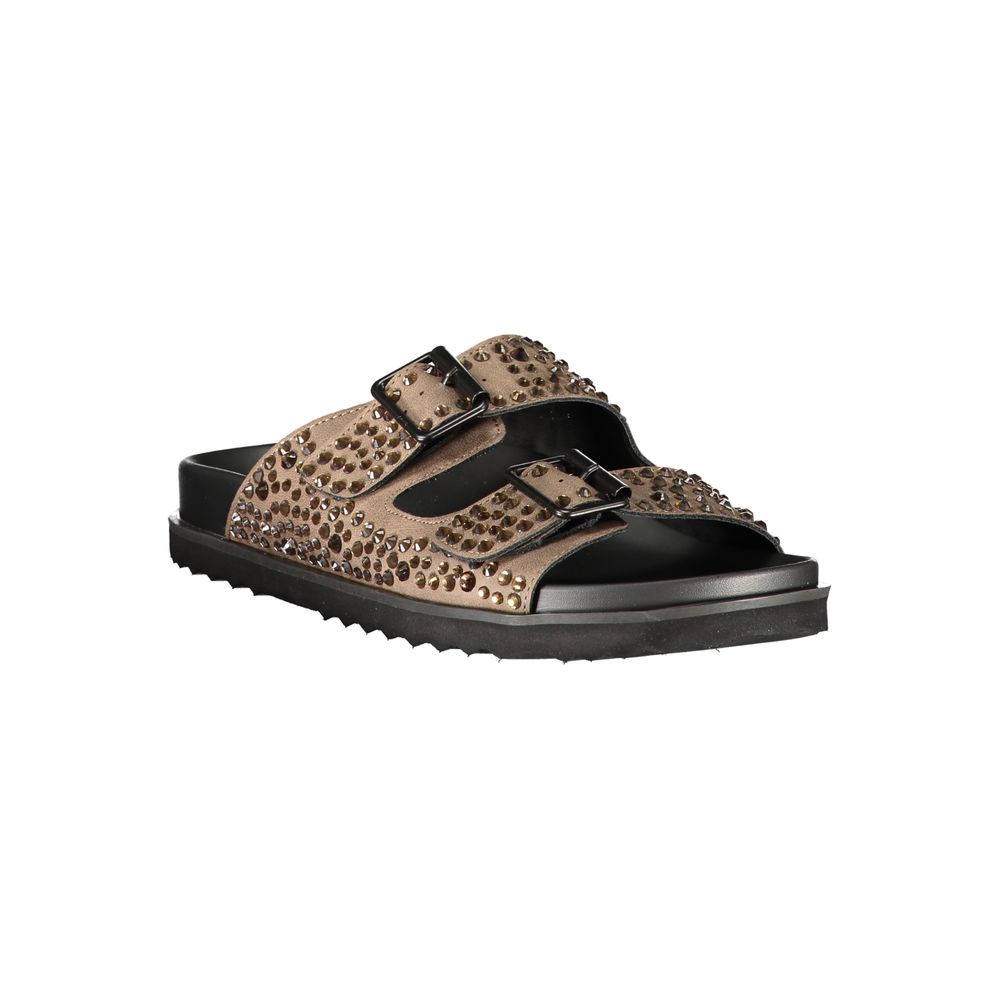Laura Biagiotti Brown Polyurethane Slippers