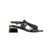 Laura Biagiotti Black Polyurethane Sandals