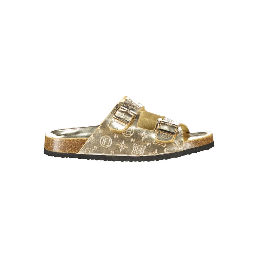 Laura Biagiotti Gold Polyurethane Flip-flops