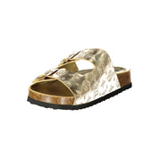 Laura Biagiotti Gold Polyurethane Flip-flops