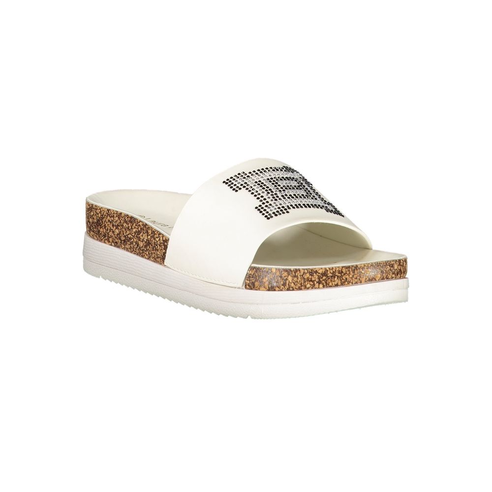 Laura Biagiotti White Polyurethane Sports Sneakers