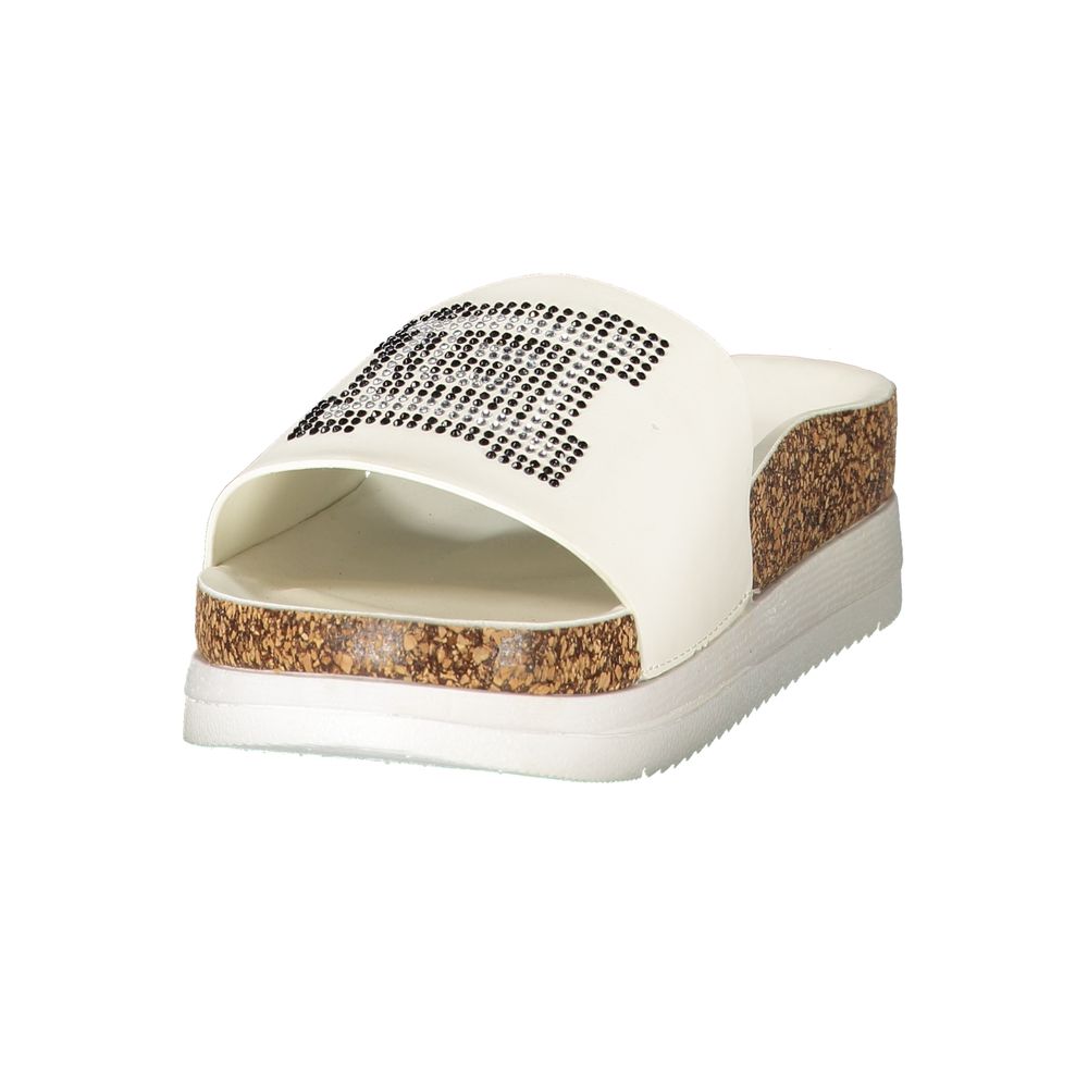 Laura Biagiotti White Polyurethane Sports Sneakers