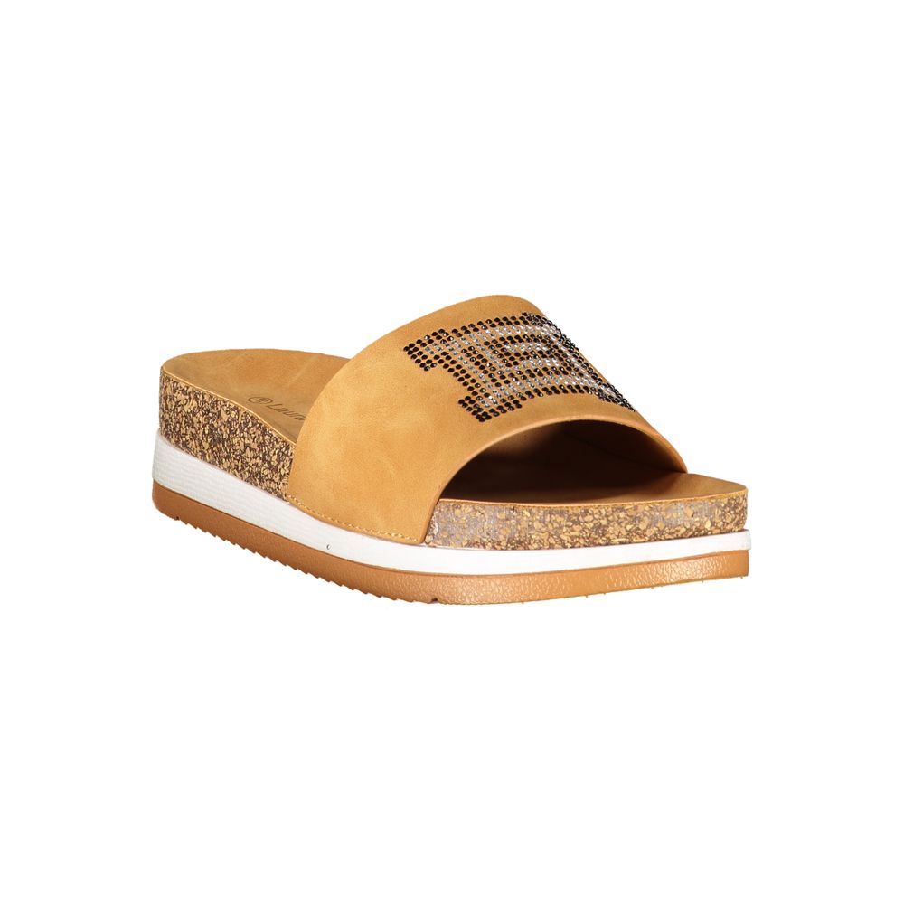 Laura Biagiotti Brown Polyurethane Slipper