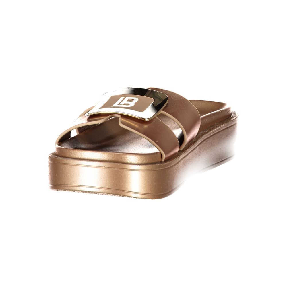 Laura Biagiotti Bronze Polyurethane Sandal