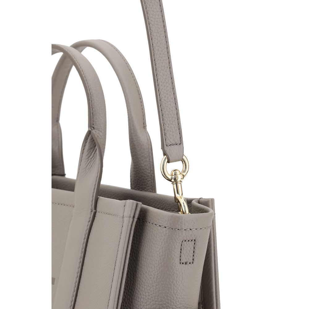 Marc Jacobs Gray Calf Leather Medium Tote Handbag