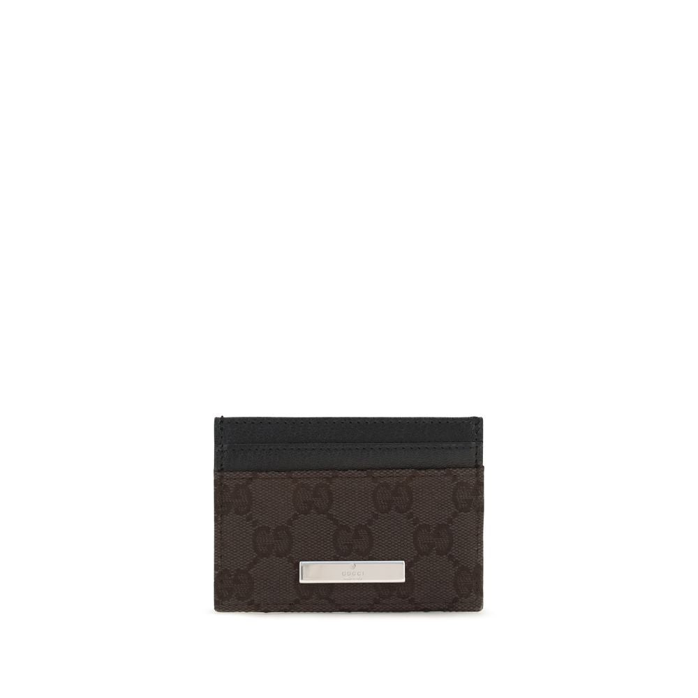 Gucci Brown Fabric Card Holder