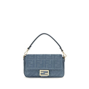 Fendi Blue Raffia Shoulder Bag