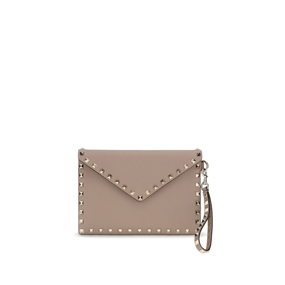 Valentino Garavani Beige Calf Leather Wallet