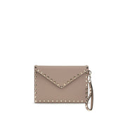 Valentino Garavani Beige Calf Leather Wallet