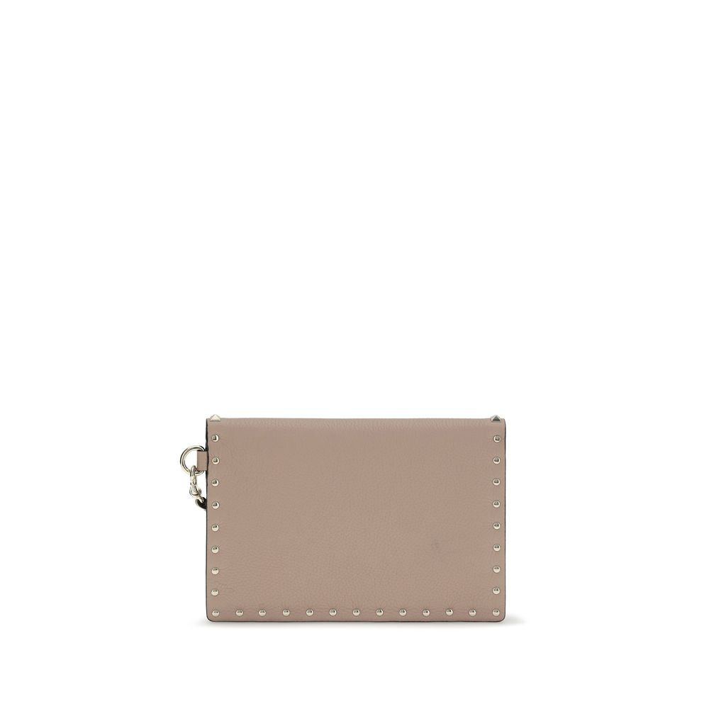 Valentino Garavani Beige Calf Leather Wallet