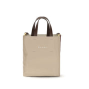 Marni Beige Calf Leather Shoulder Bag