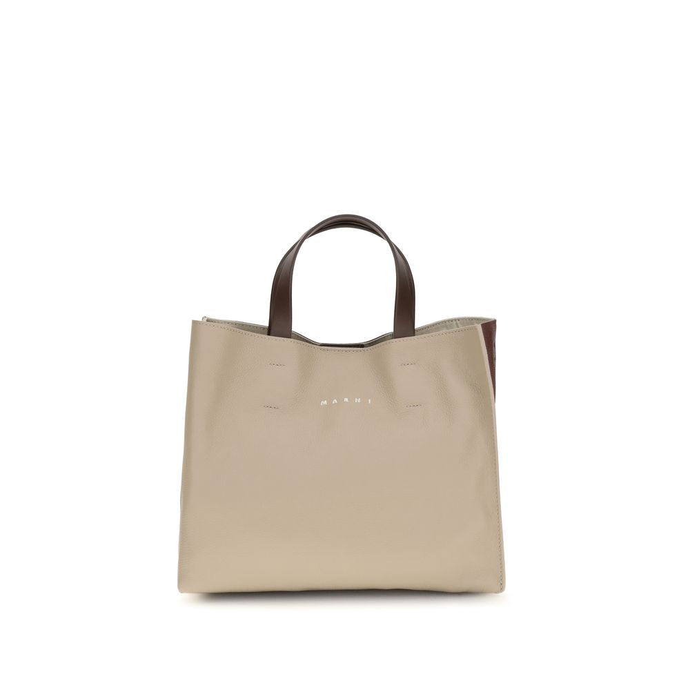Marni Beige Calf Leather Shoulder Bag