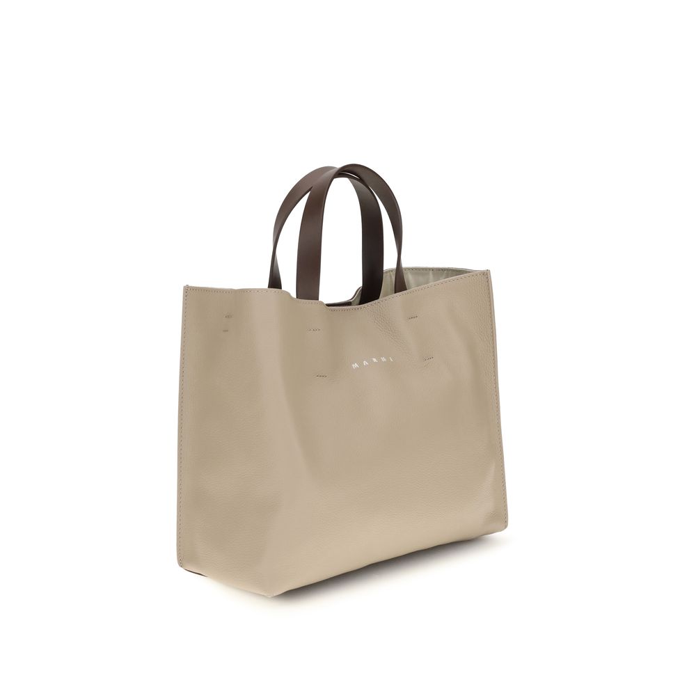 Marni Beige Calf Leather Shoulder Bag