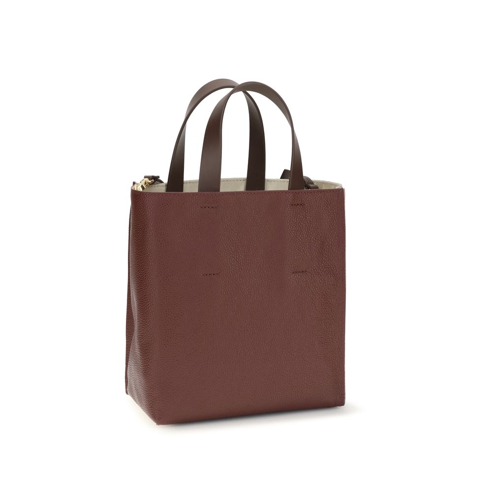 Marni Beige Calf Leather Shoulder Bag