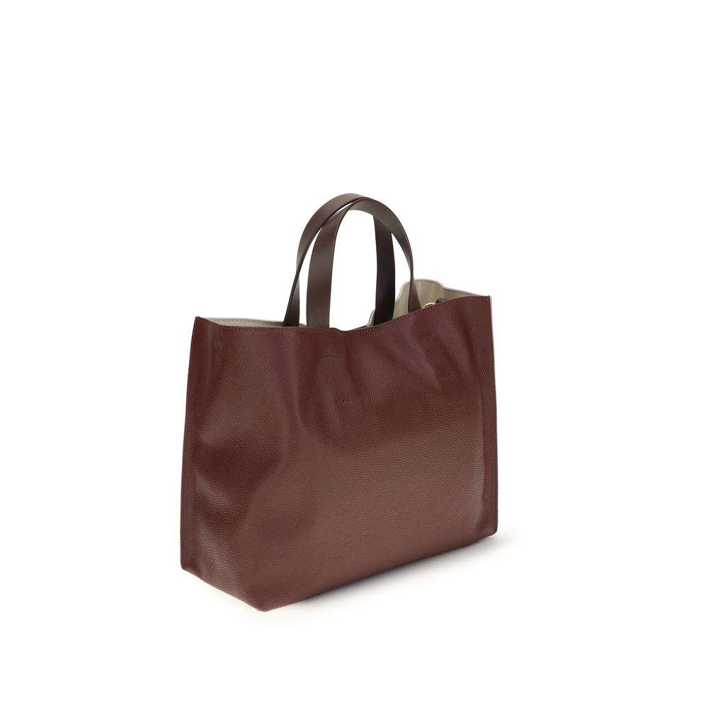 Marni Beige Calf Leather Shoulder Bag
