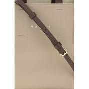 Marni Beige Calf Leather Shoulder Bag