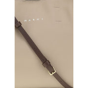 Marni Beige Calf Leather Shoulder Bag