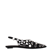 The Attico Black Suede Ballet Flats