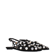 The Attico Black Suede Ballet Flats