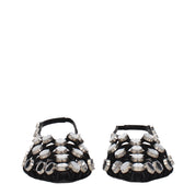 The Attico Black Suede Ballet Flats
