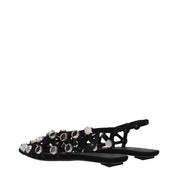 The Attico Black Suede Ballet Flats