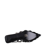 The Attico Black Suede Ballet Flats
