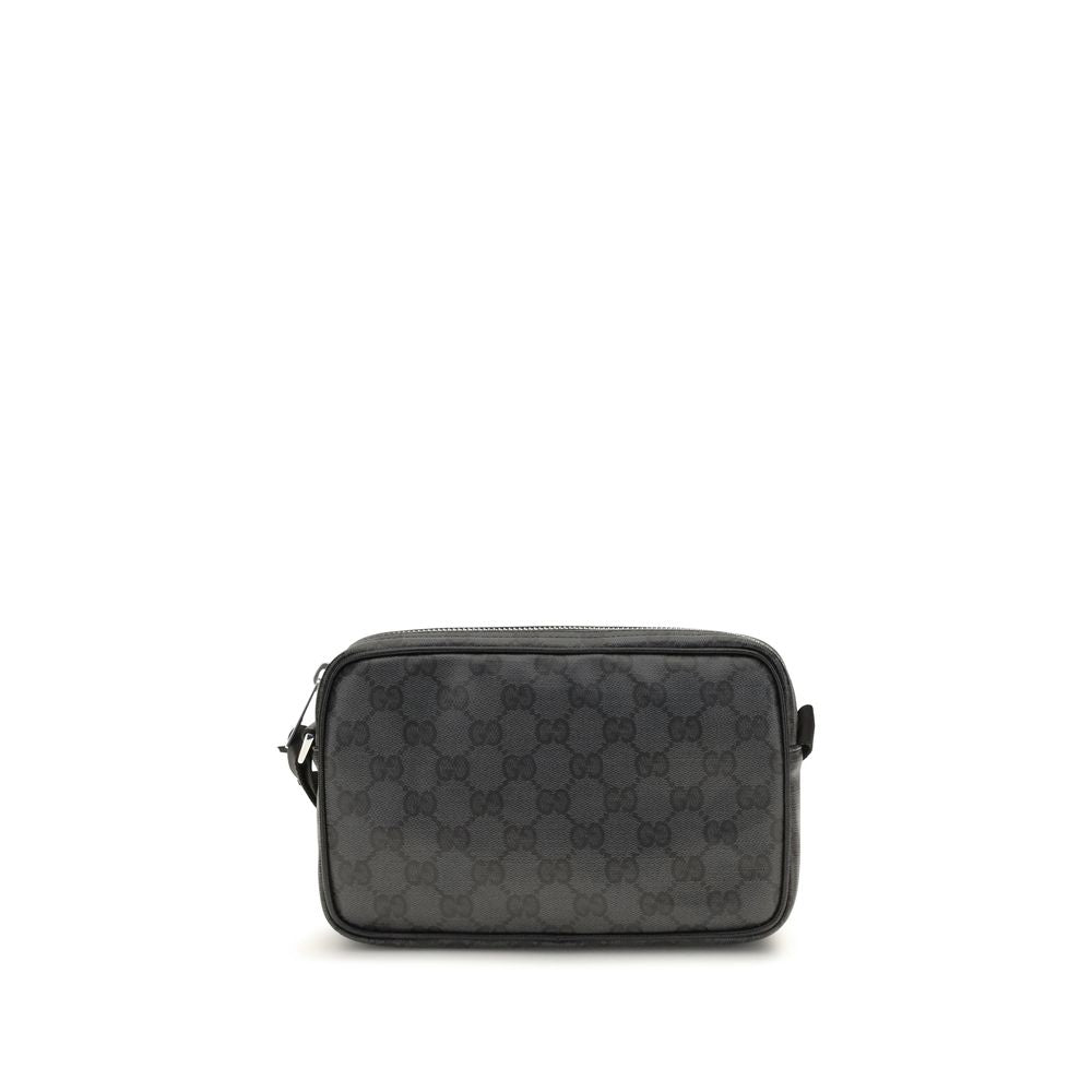 Gucci Black GG Fabric Shoulder Bag