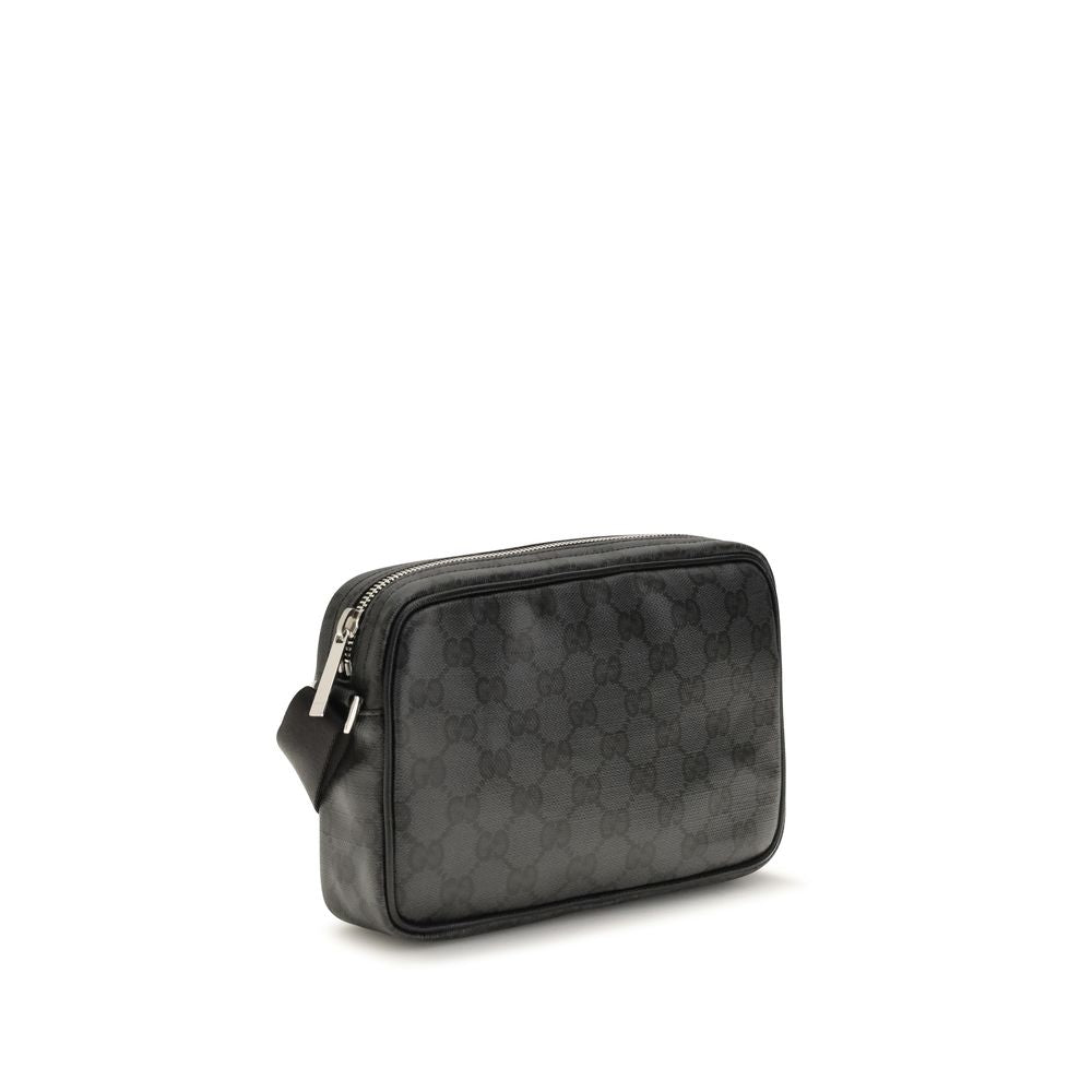 Gucci Black GG Fabric Shoulder Bag