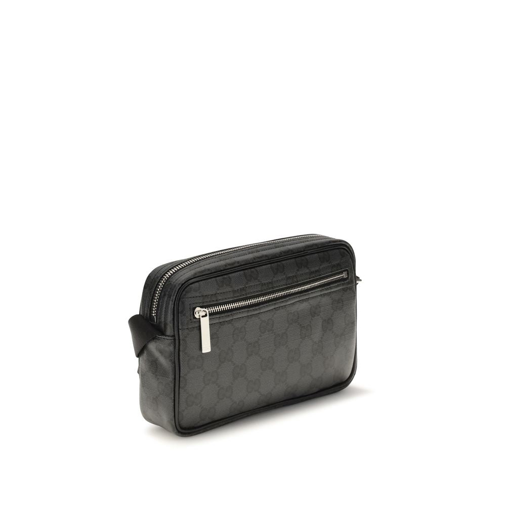 Gucci Black GG Fabric Shoulder Bag