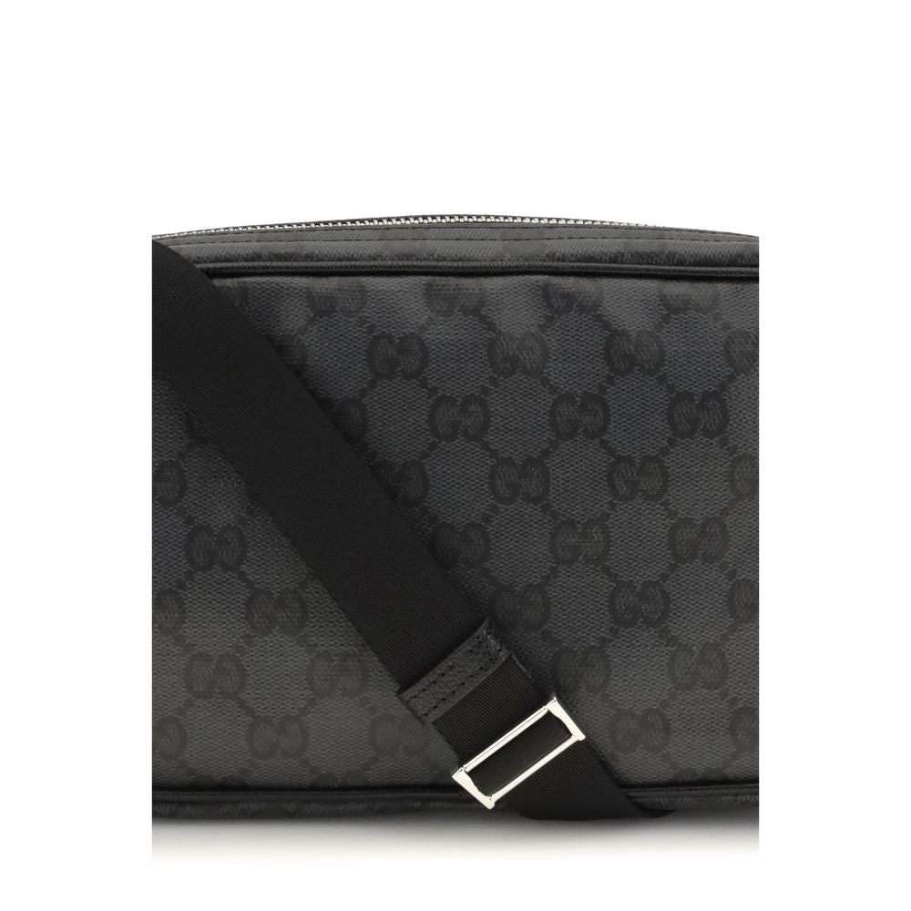 Gucci Black GG Fabric Shoulder Bag
