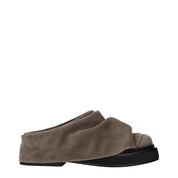 The Attico Gray Suede Slippers