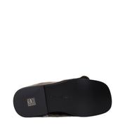 The Attico Gray Suede Slippers