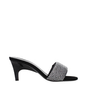 The Attico Black Fabric Stiletto Heel Sandals