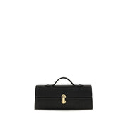 Savette Black Raffia Pochette