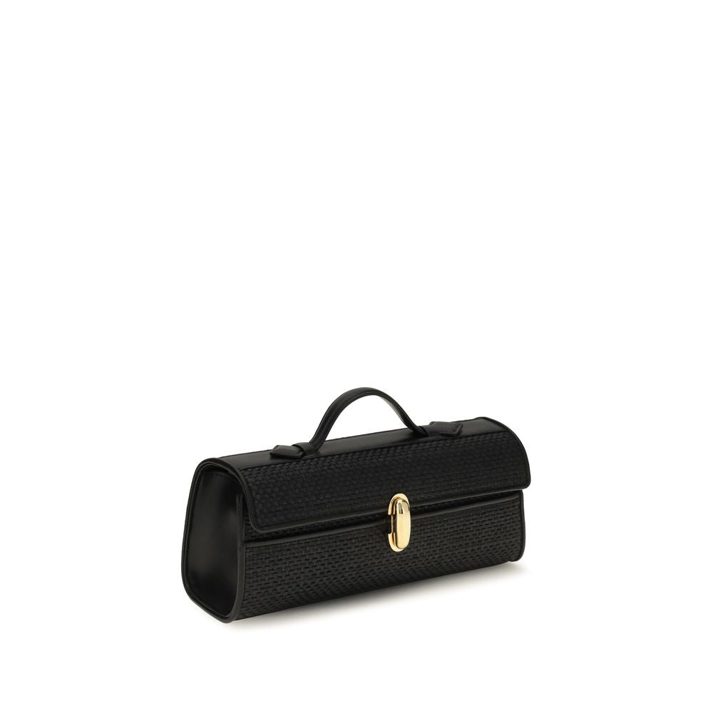 Savette Black Raffia Pochette