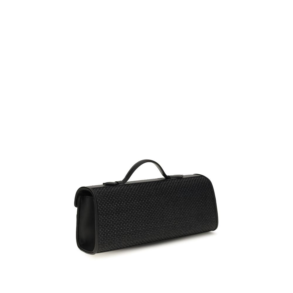 Savette Black Raffia Pochette