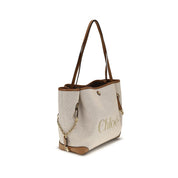 Chloé Beige Cotton Canvas Clover Tote Bag